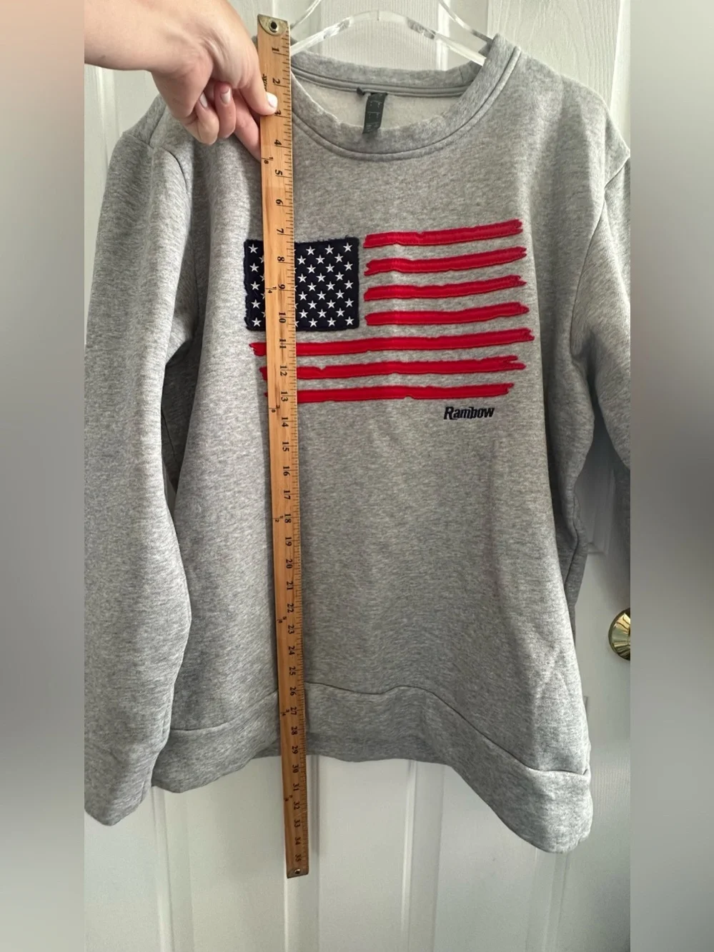 ADIDAS Large Americana 250th Anniversary USA Flag Gray Crewneck Sweatshirt Sport